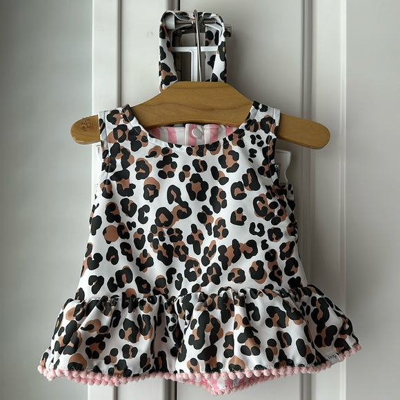 Mud Pie Other - Mud Pie Leopard Print Kids Swim Set